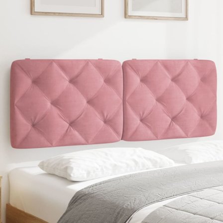 Headboard Cushion Pink 120 cm Velvet