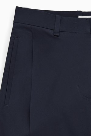 COS Homme Pantalon Chino Plissé Style Barrel in Bleu