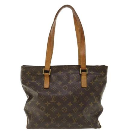 Louis Vuitton Vintage, Pre-owned Cabas Piano Monogram Tote Bag Bruin, Dames, Maat:ONE Size,leather