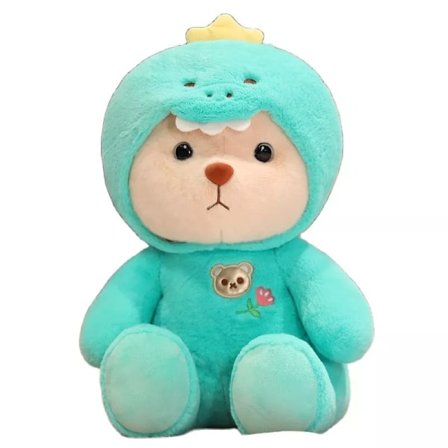 Lyserød Gris Dinosaur Bamse Bamse Plys Legetøj Udstoppet Tegnefilm Dyr Klædning Plushie