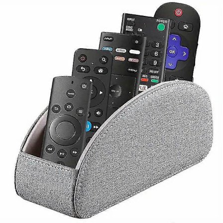 Fjärrkontrollhållare med 5 fack, PU-läder fjärrkontrollförvaring