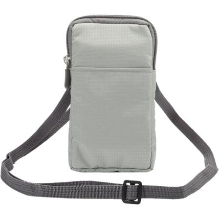 Mobiltelefon midjeveske, crossbody mobiltelefon veske, utendørs reise nylon skulder messenger bag, med belteløkke karabinkrok light gray 10*18*3.5 CM
