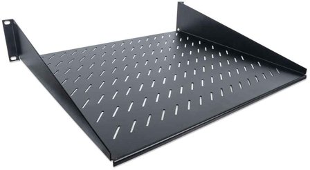 INTELLINET Server Schrank 19 Fachboden zur Frontmontage B=483mm T=400mm 2HE bis 25kg [bk]