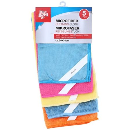 Dirt Devil Microfiberdukar 30x30cm - 5-pack