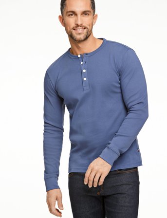 Lindbergh Solid Gradad W Contrast Fabric L/S - Grey - M