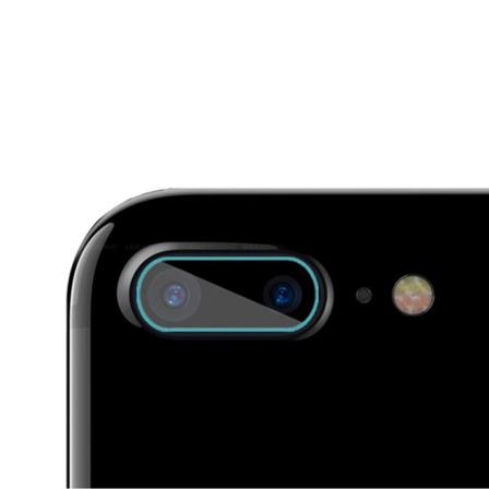 2-pack iPhone 7 8 Plus beskyttelse for kameraets beskyttelseskameraobjektiv gjennomsiktig