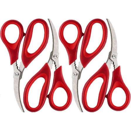 Krabbeben Saks Fisk og Skaldyr Saks Rustfrit Stål Fisk og Skaldyr Saks - 4 Stykker