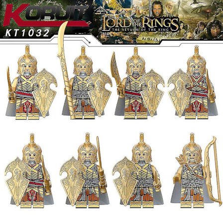 8 st The Lord Of The Rings-serien Minifigurer Byggklossar Kit, Soldater Krigare Actionleksaker Fans Gåvor För 3 År + Barn