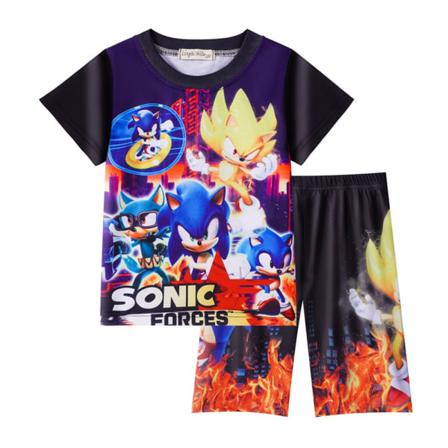 Sonic The Hedgehog Kortärmade T- Set För Barn Pojkar