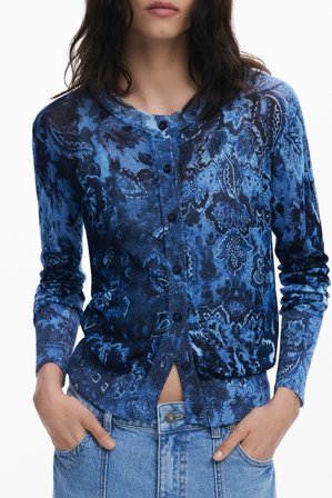 Desigual Cardigan Donna Blu