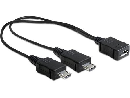 Delock USB-kabel - Micro-USB type B til Micro-USB type B - 20.5 cm