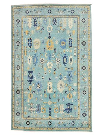 Kazak Fine Rug Oriental Green/Teal (Wool, Afghanistan)