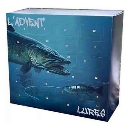 LADVENTLURES 2024, Fiske-Adventskalender, Fiskelokkemad Julegaver a
