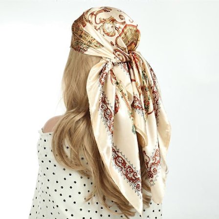 Paisley Sidenscarf | Sidenscarfar Dam | Siden Hijab Bandana | Huvudscarfar Dam - Vintage BK60-8