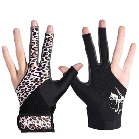 Snookerhandske Biljardhandske LEOPARD PRINT L