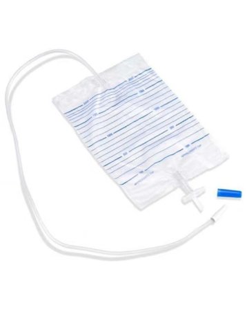 Curion Curibag urinpose med avtapping 2 liter, 110 cm, hvit 25 stk