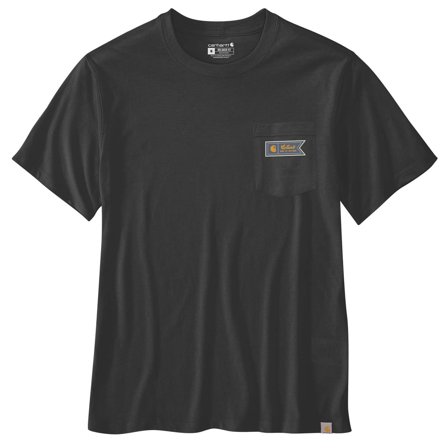 Carhartt Pocket Script Graphic T-shirt Sort, Tøj