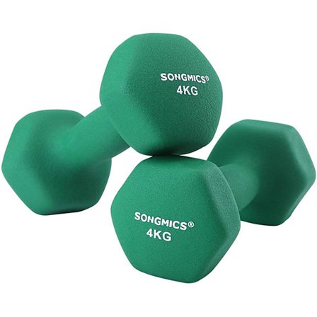 Rootz Hantlar - Hantlar Set - Set om 2 - 2 x 4 Kg - Hantlar - Vinyl - Gjutjärn - Grön