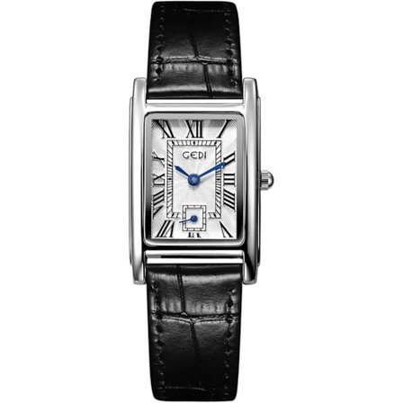 Dam Quartz Klocka Dam Elegant Fyrkantig Vardagsklänning Klocka med Läderrem Analog Quartz Dam Armbandsur