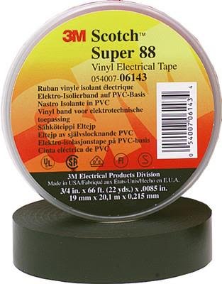 3M Scotch Super 88 Elektrisk tape 19 mm x 20 m, Maskintilbehør & forbruk