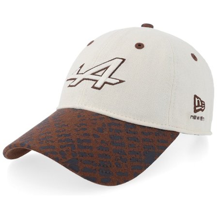 New Era - Motor Beige unconstructed Czapka Z Daszkiem - Alpine F1 26 Heritage Linen 9TWENTY Stone/Brown Dad Cap @ Hatstore