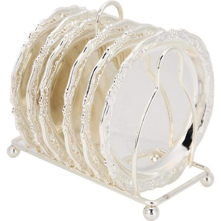 Brikke med holder 4 tommer land gullbrikke