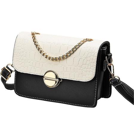 Dam liten crossbody väska PU läder axelväska liten handväska clutch väska mode mångsidig aftonväska black