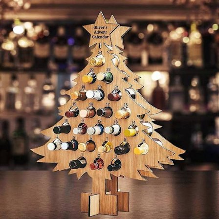 Juleteller Vinhylle Ornamenter 24 Flaske Vinholder Benkeplate Fristående Vinhylle