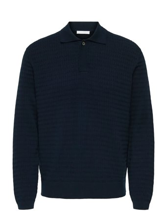ONLY & SONS Onsberry Reg 12 Ls Polo Knit Frml - Navy - XL