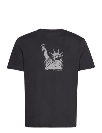 T-Shirt T-shirts Short-sleeved Svart Armani Exchange*Betinget Tilbud