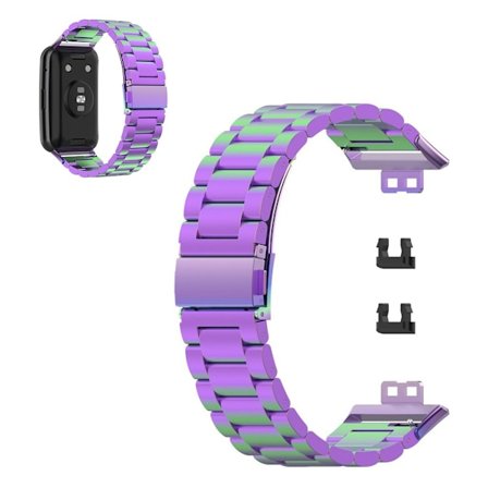 Huawei Watch Fit unique rustfrit stål rem - Multi-color