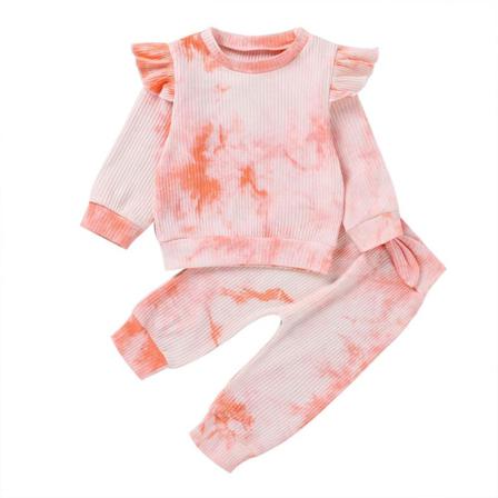 Toddler Barn Baby Flickor Höstkläder Spädbarn Ribbstickad Stickad Ti