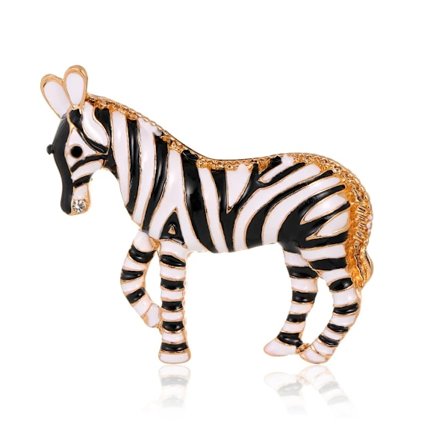 1PC rhinestone decoration vintage animal zebra design women's brooch gift pin