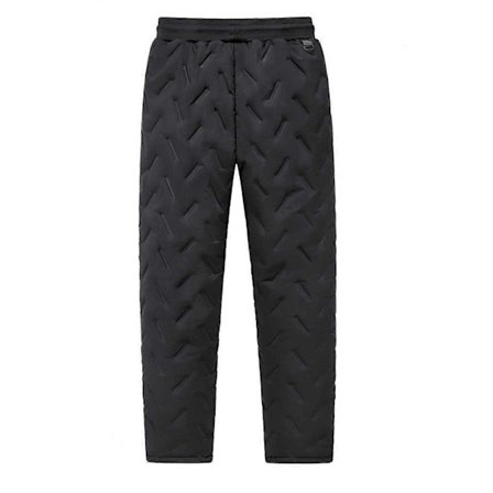 Herre Vinter Fleece Bukser Med Lommer Vandtæt Tykkere Polyesterfibre Sort Hold Varmen Grå Herre Joggingbukser Sweatpants