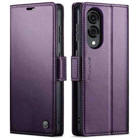 (För Samsung A15 4G/5G) Läderplånboksfodral med dolda kortfack och RFID-skyddad slimmad design