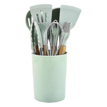 Silikone Køkkenredskaber 12 Dele Sæt Nonstick Spatel Skovl Ske Håndtag Madlavningsredskab Sæt BPA Fri Køkken