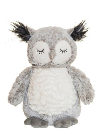 Uggla, Uve, Grå Toys Soft Toys Stuffed Animals Harmaa Teddykompaniet