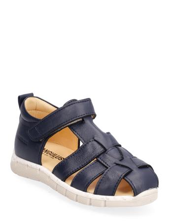 Sandals - Flat - Closed Toe - Shoes Summer Shoes Sandals Blå ANGULUS*Betinget Tilbud