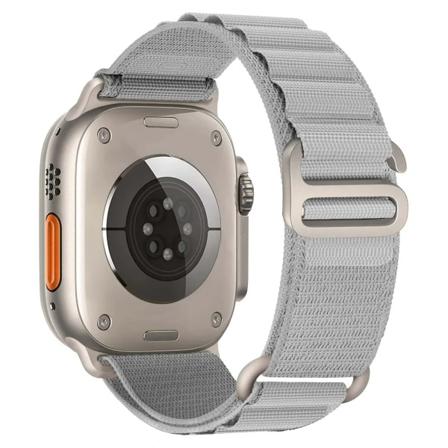 Nylon för Apple watch Ultra band 49mm 44mm 45mm 40mm 41mm 44 mm Nylon correa iwatch series 8 9 7 SE 6 5 3 2 band Grey 38mm 40mm 41mm