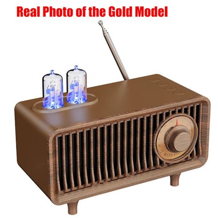 Ylellinen retrotyylinen puinen langaton Bluetooth 5.0 -radio FM/AM/SW-taajuusalueen subwoofer kannettava ulkokäyttöön tarkoitettu Bluetooth-