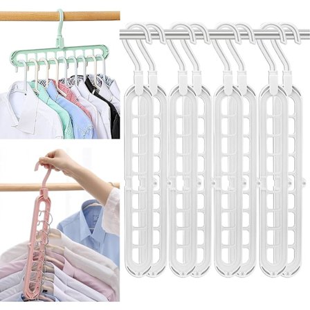 8-pakning multifunksjonelle plassbesparende smarte kleshengere - 9 plasser - Inn