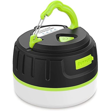 2 i 1 Opladeligt Campinglygte og 5200mah Powerbank Oplader - IP65 Vandafvisende Lysstærk LED Port
