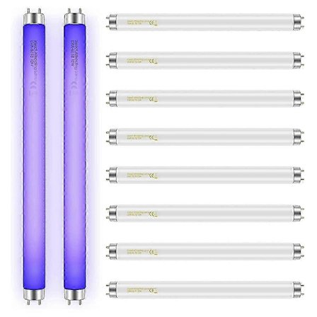 10-pak Insektfanger Udskiftningspærer 10W til 20W Indendørs Insektfanger, BL T8 F10W 13-tommer Lysrør