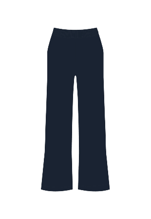 emmamalena Klippa Stickad Byxa Navy Byxor Dam Blå M