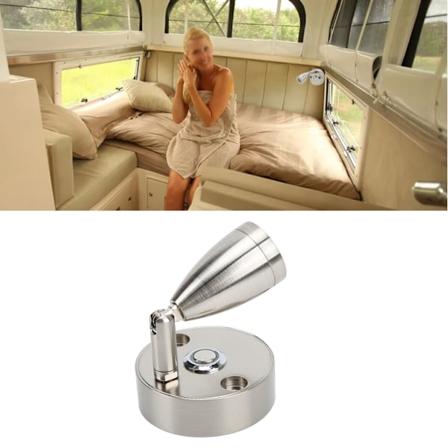LED RV-läslampa med touchdimmer, 3 ljusfärger med USB-laddningsport 12-24V 3W för husvagnar, båtar, husbilar, nickelpläterat hölje