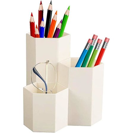 Hekseformet Penneholder, Plastik Hekseformet Blyantsholder Til Hjem, Kontor, Skole