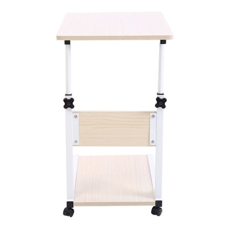 Bærbar Multifunksjonell Avtakbart Laptopbord med Hjul Seng Sofa Bøker Hvit