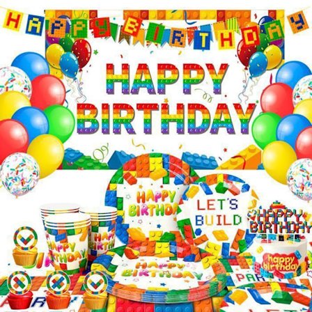 Lego Födelsedagsdekoration, Lego Festdekoration, Lego Födelsedagsballonger, Lego Födelsedagsfestdekoration