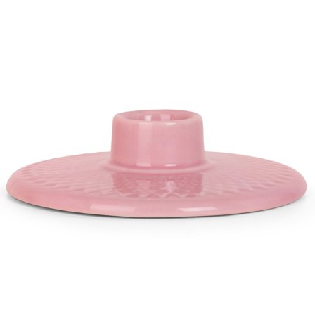 Lyngby porcelæn Rhombe Color lysestake, rosa