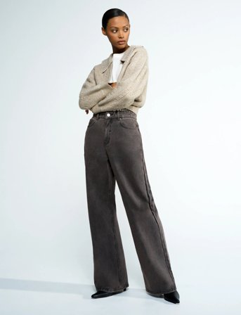 French Connection Kitty Pearl Ls Cardigan - Beige - XS